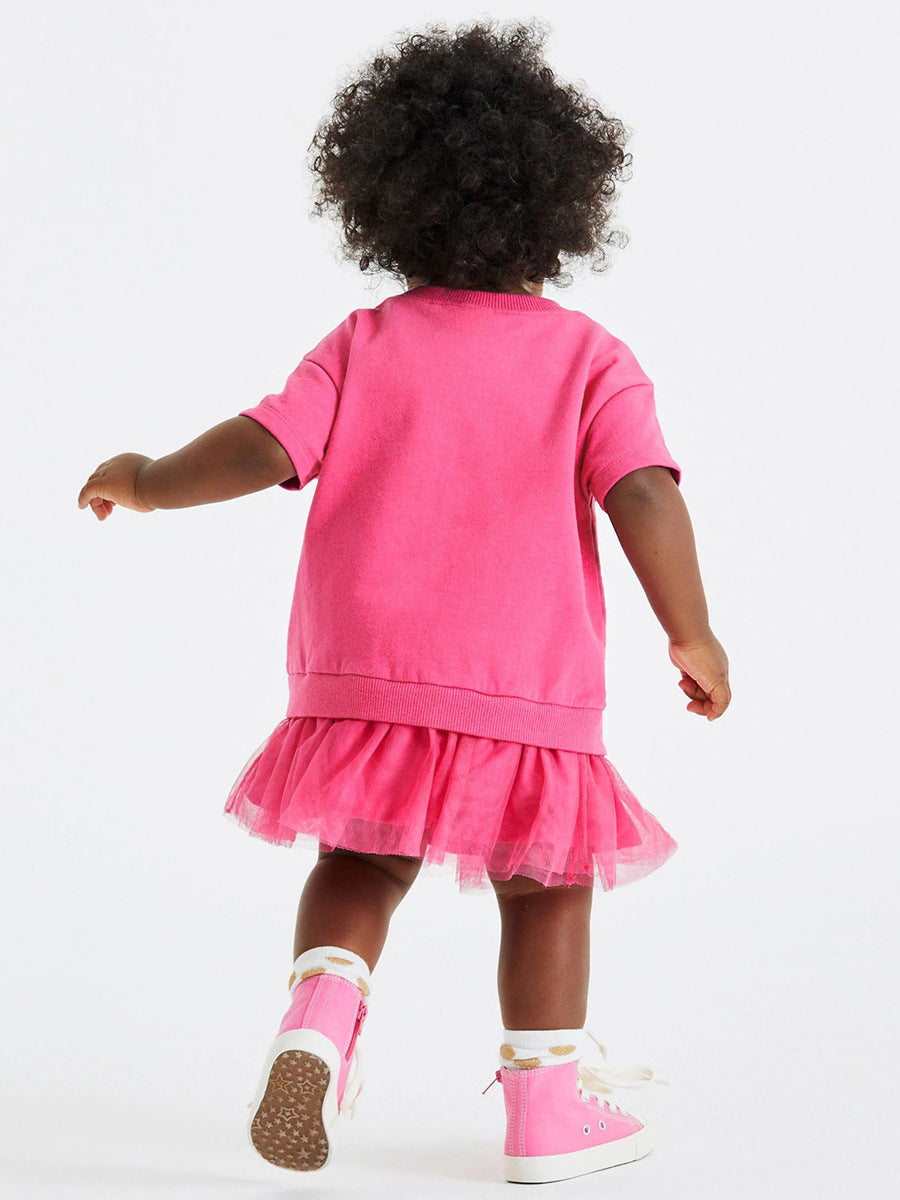 Girls’ Clothing Summer Collection – Teddy Sequin Children’s T-Shirt Dress